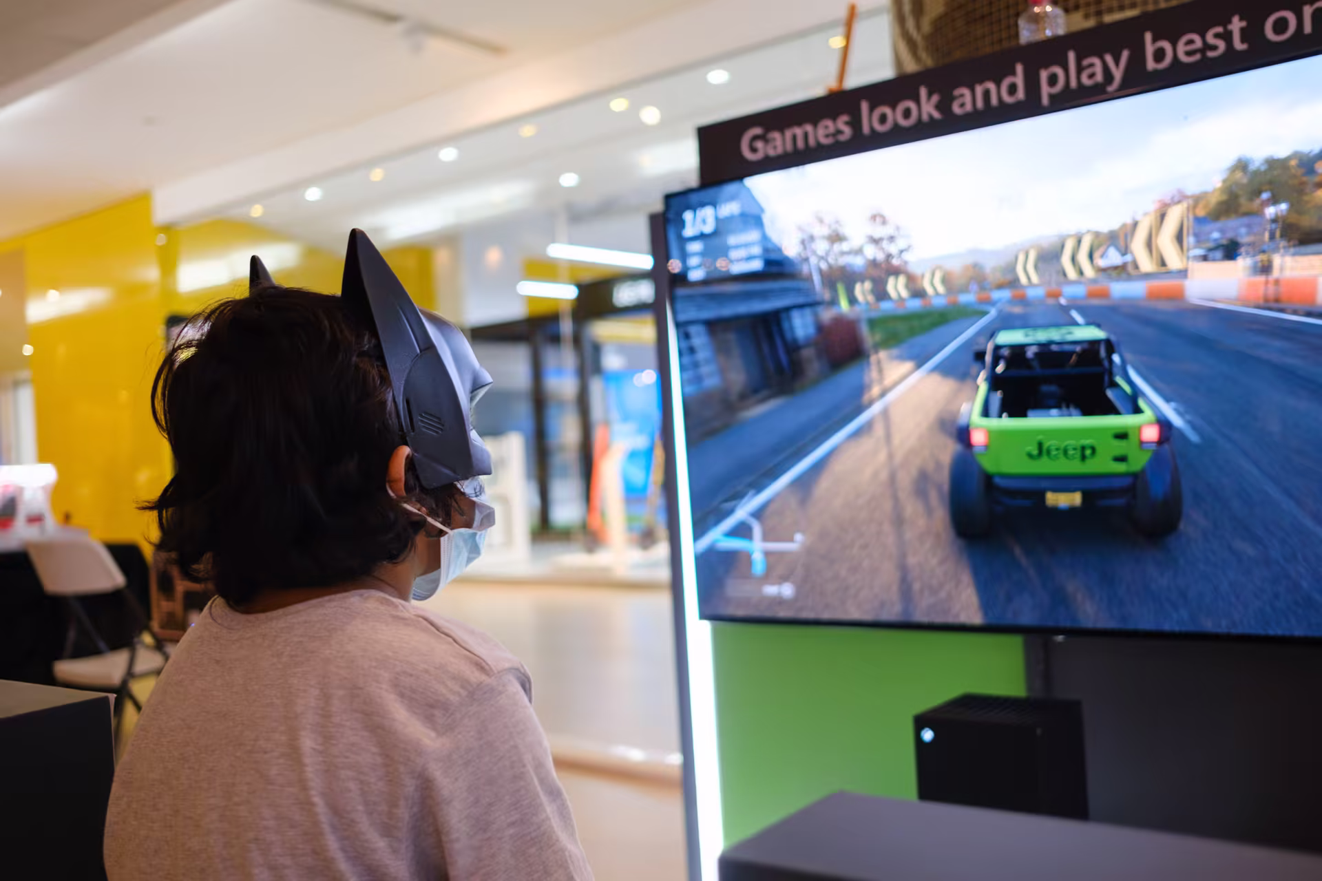 Child playing games